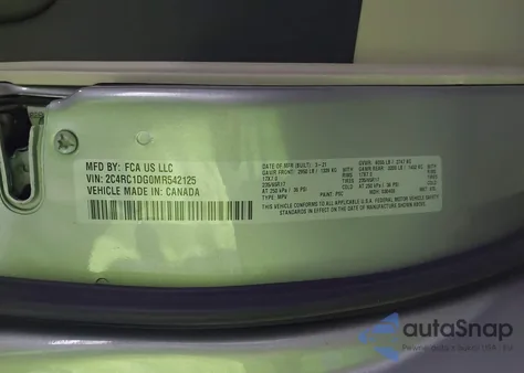 2021 Chrysler Voyager Lxi from USA, damaged, VIN 2C4RC1DG0MR542125